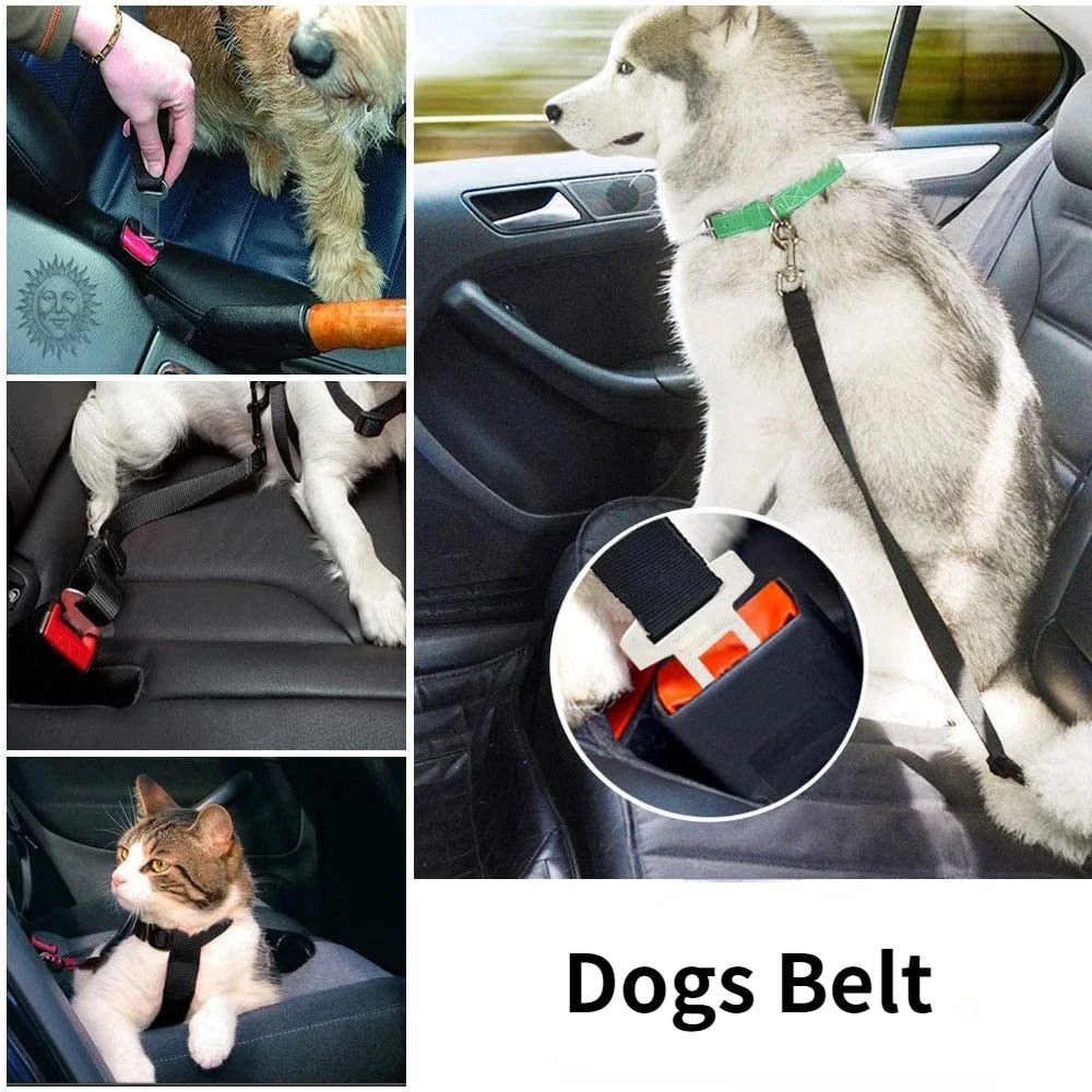 Adjustable Pet Car Seat Belt – Quick-Release, Breakaway, and Safe Travel Restraint for Cats & Dogs