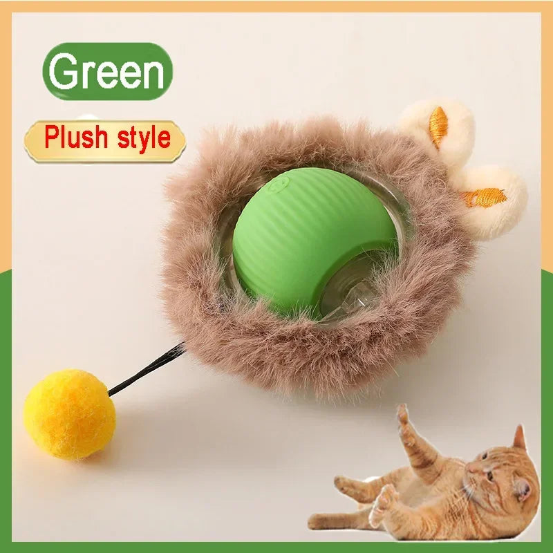 Rechargeable Interactive Rolling Ball for Cats & Dogs – Smart Motion, Quiet Play, and Simulated Tail
