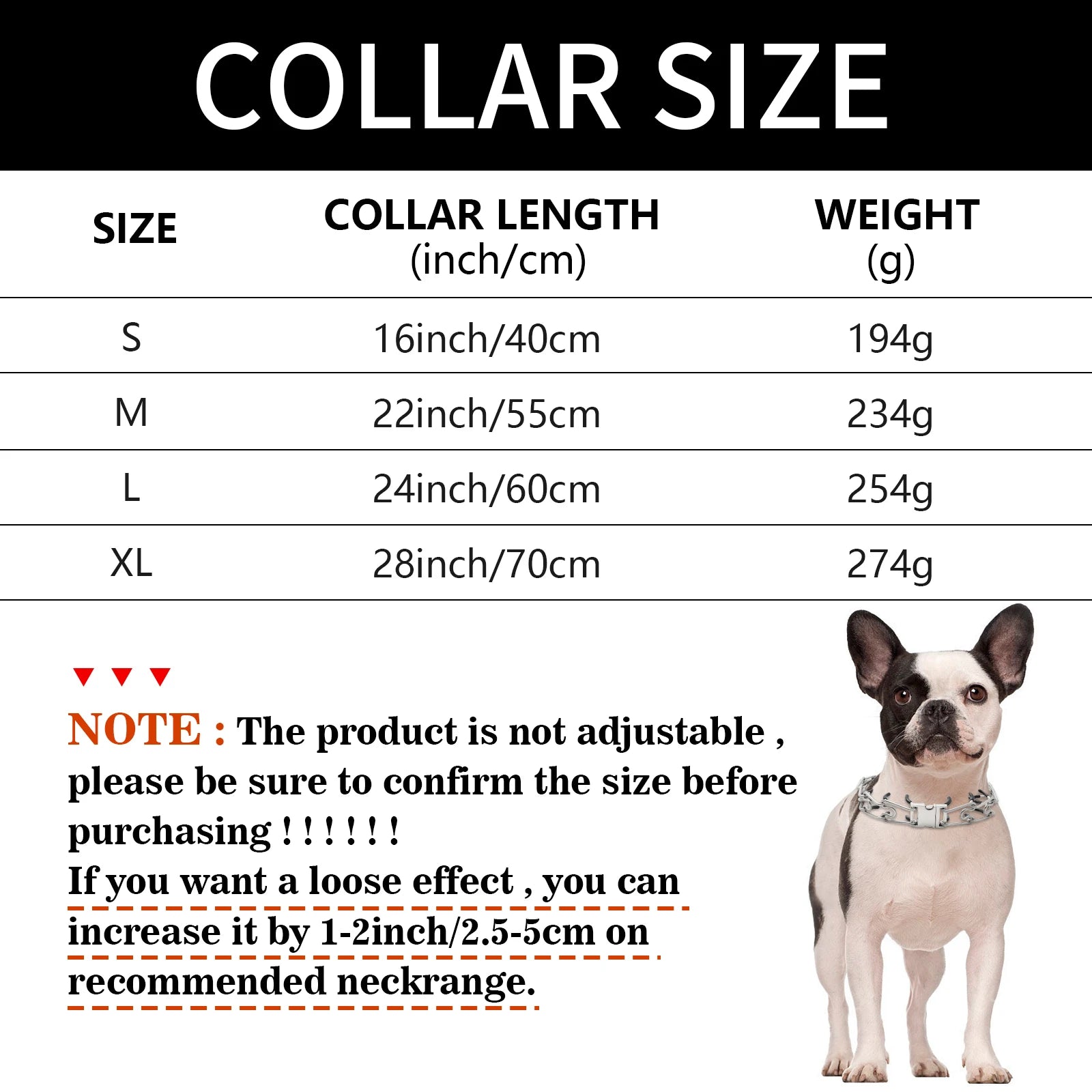 Stainless Steel Prong Pinch Dog Collar with Quick Release – Adjustable No-Pull Training Collar