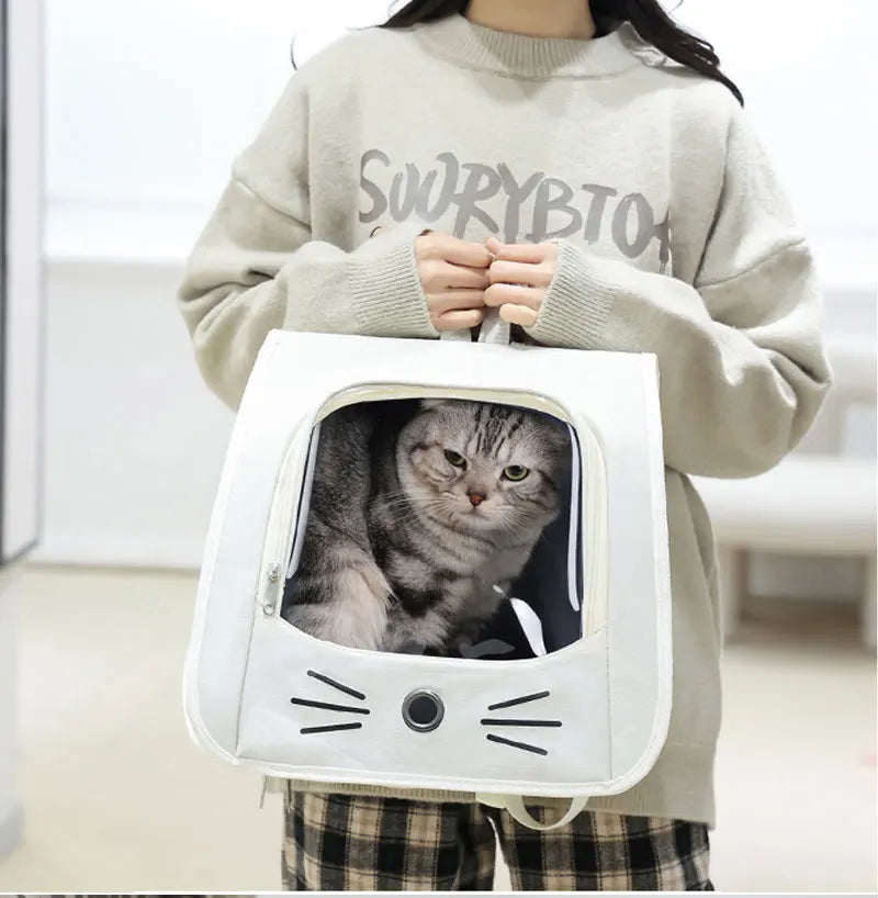Transparent Portable Cat Carrier Backpack – Travel in Comfort & Style