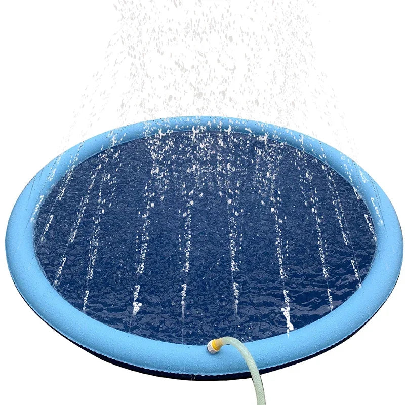 Interactive Summer Sprinkler Pad for Dogs – Inflatable Cooling Water Mat for Outdoor Fun