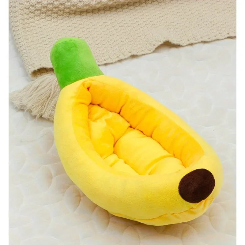 Cute & Cozy Banana Pet Bed for Cats and Small Dogs – Soft, Fun, and Washable