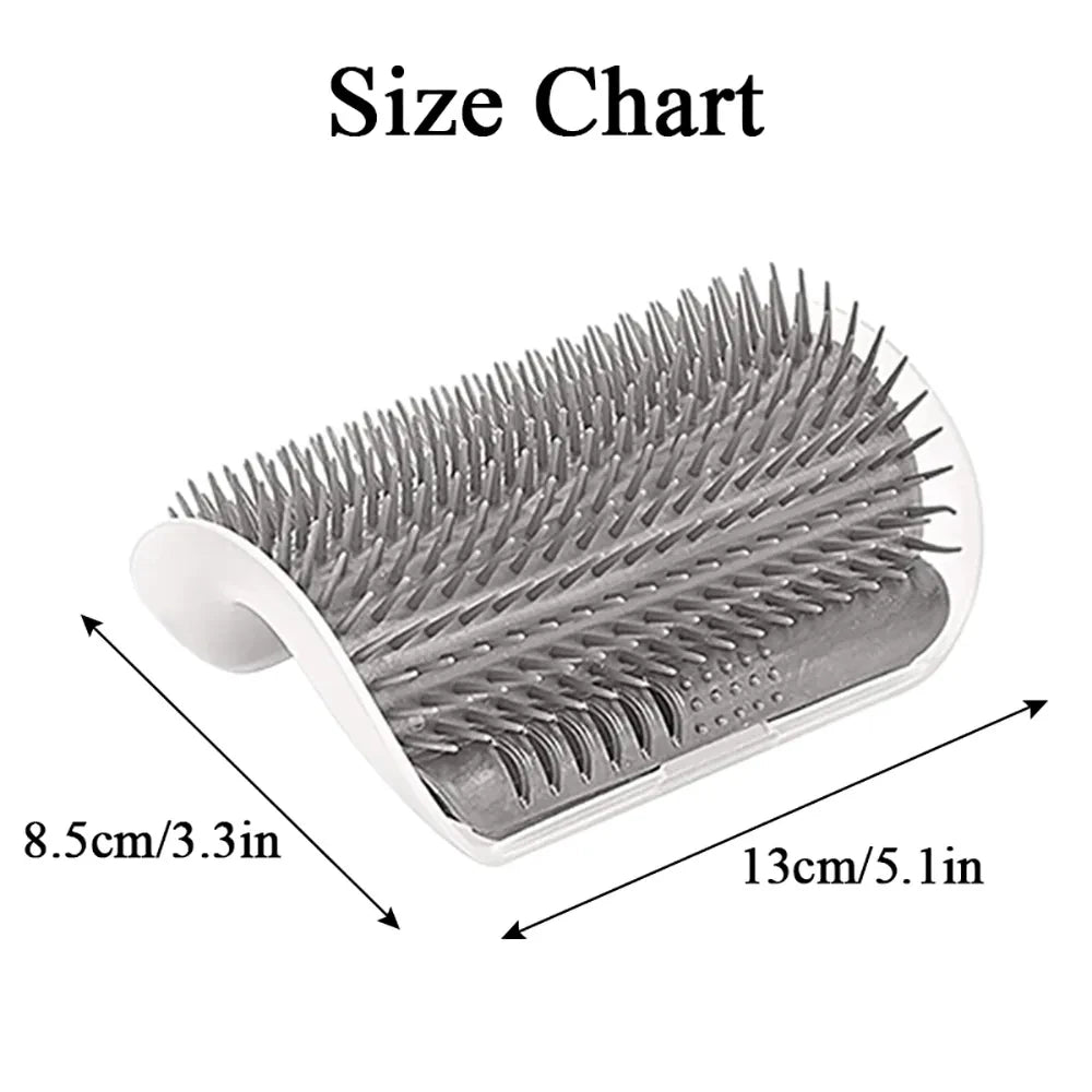 Corner Wall Pet Grooming Brush – Self-Grooming Hair Remover for Cats & Dogs