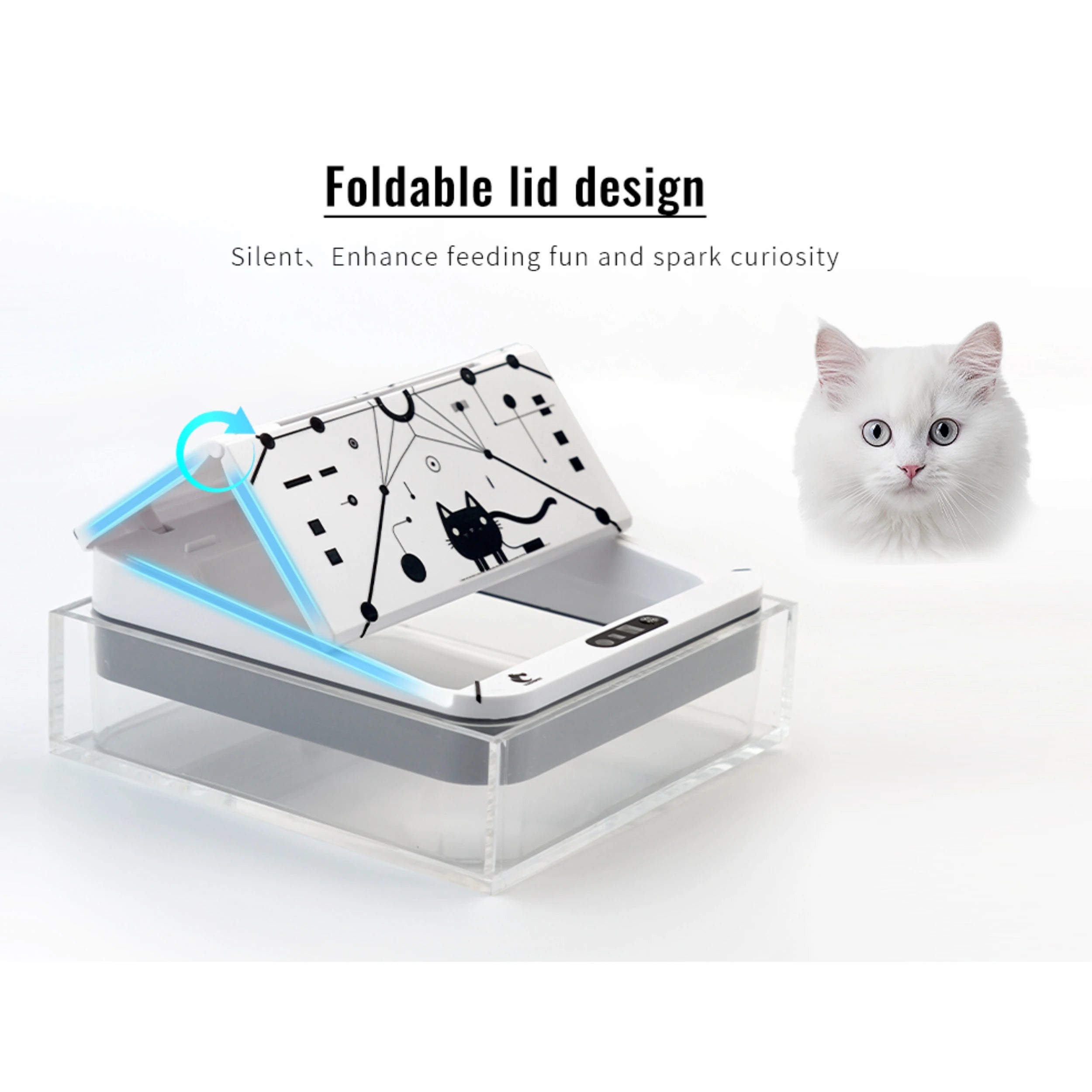 Smart RFID Cat Feeder – Automatic, Rechargeable & Infrared-Sensing