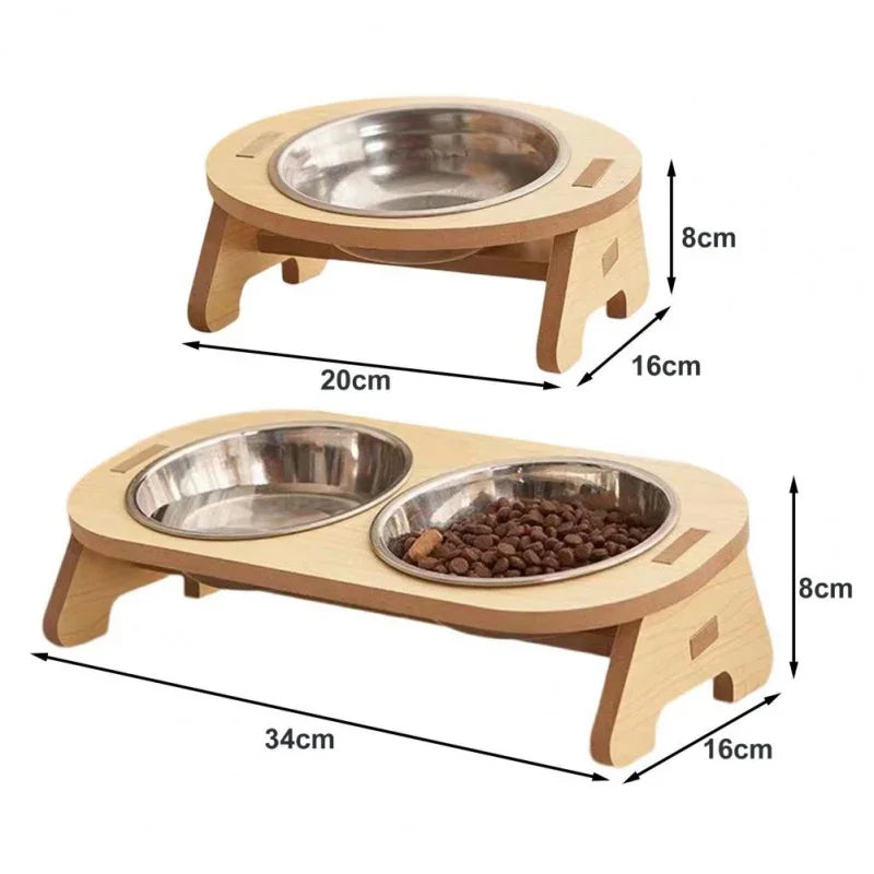 Elevated Pet Bowl – Single or Double Raised Feeder for Comfortable Eating