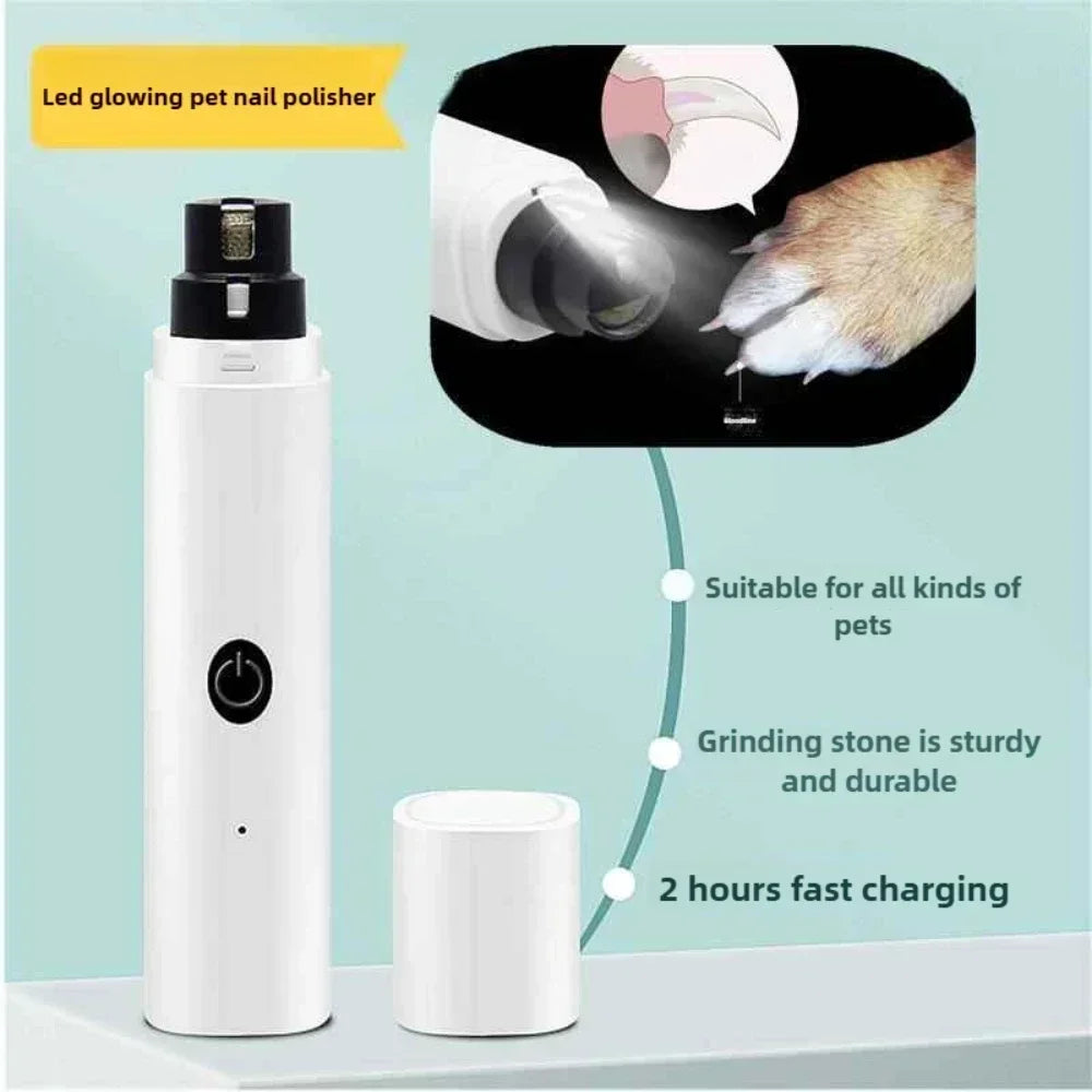 Electric Pet Nail Grinder – Rechargeable Nail Clipper for Dogs & Cats