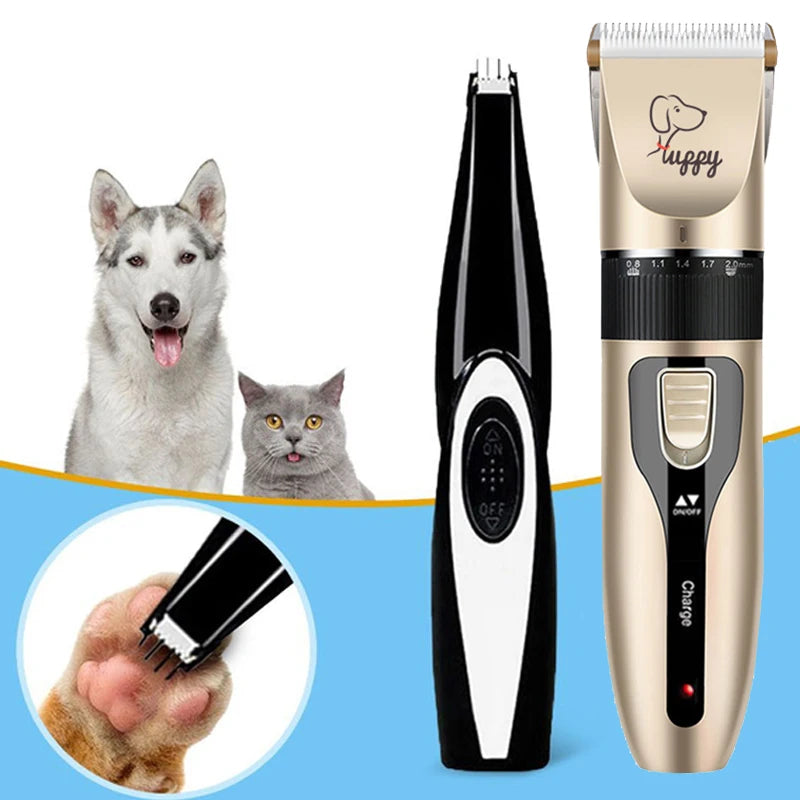 Rechargeable Pet Grooming Clipper Kit – Quiet, Cordless & Adjustable for Dogs and Cats
