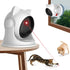 Automatic rechargeable interactive cat laser toy with 3 speeds, adjustable angles, and USB charging – ideal for cats and small dogs.