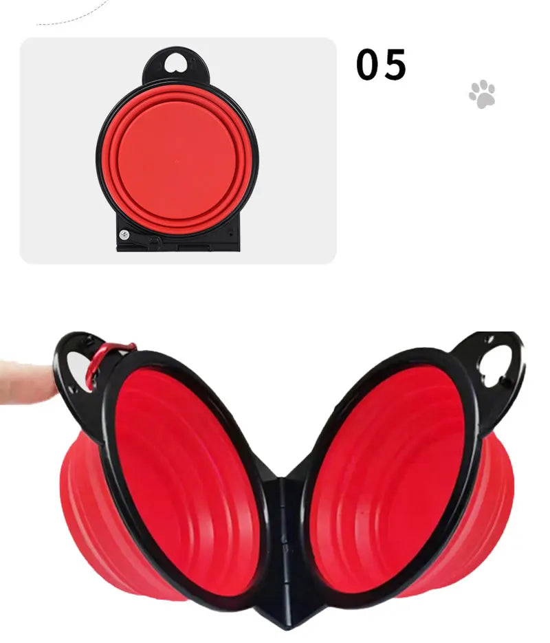 Collapsible Double Pet Bowl – Portable, Foldable & Perfect for Travel