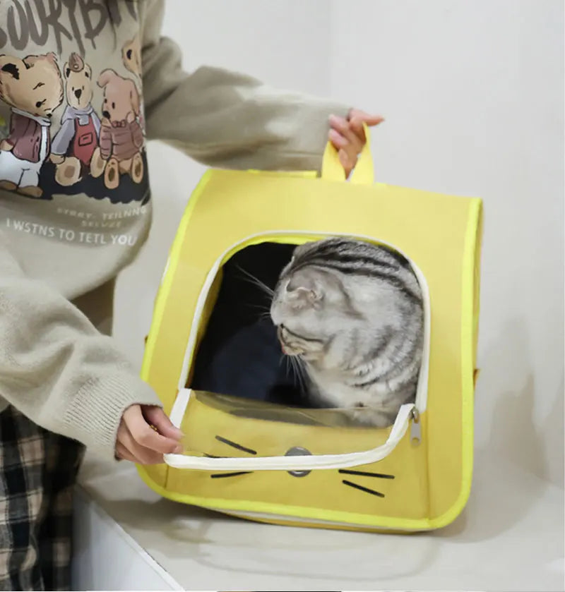 Transparent Portable Cat Carrier Backpack – Travel in Comfort & Style