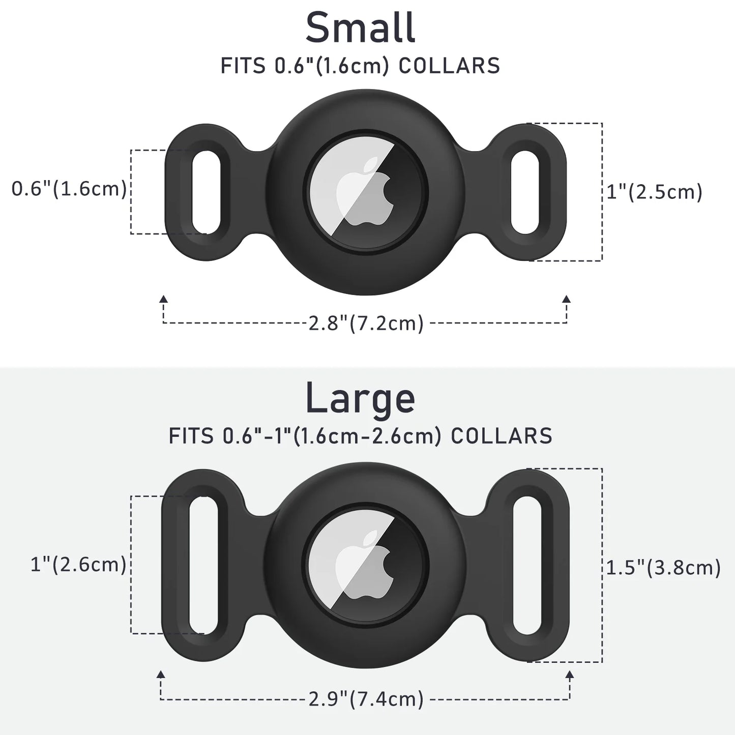Durable Silicone Airtag Case for Pet Collars – Apple Airtag Compatible, Waterproof & Flexible Fit