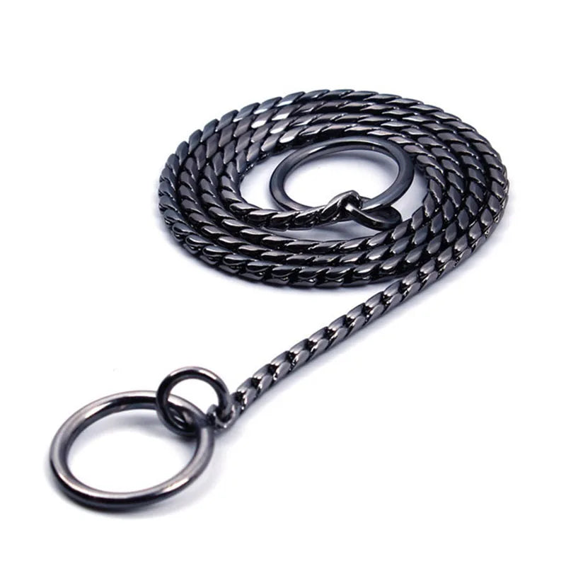 Heavy-Duty Dog Chain Collar – Stainless Steel Choke Slip Collar for Training & Control