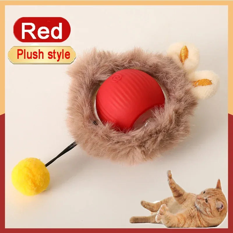 Rechargeable Interactive Rolling Ball for Cats & Dogs – Smart Motion, Quiet Play, and Simulated Tail