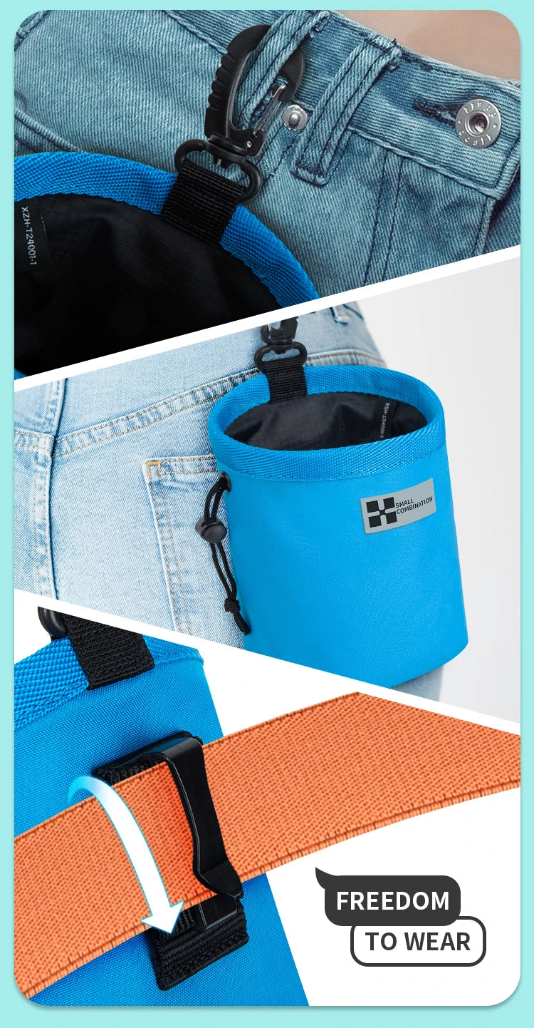 Portable Dog Training Snack Bag – Outdoor Waist Pouch for Mini Breeds