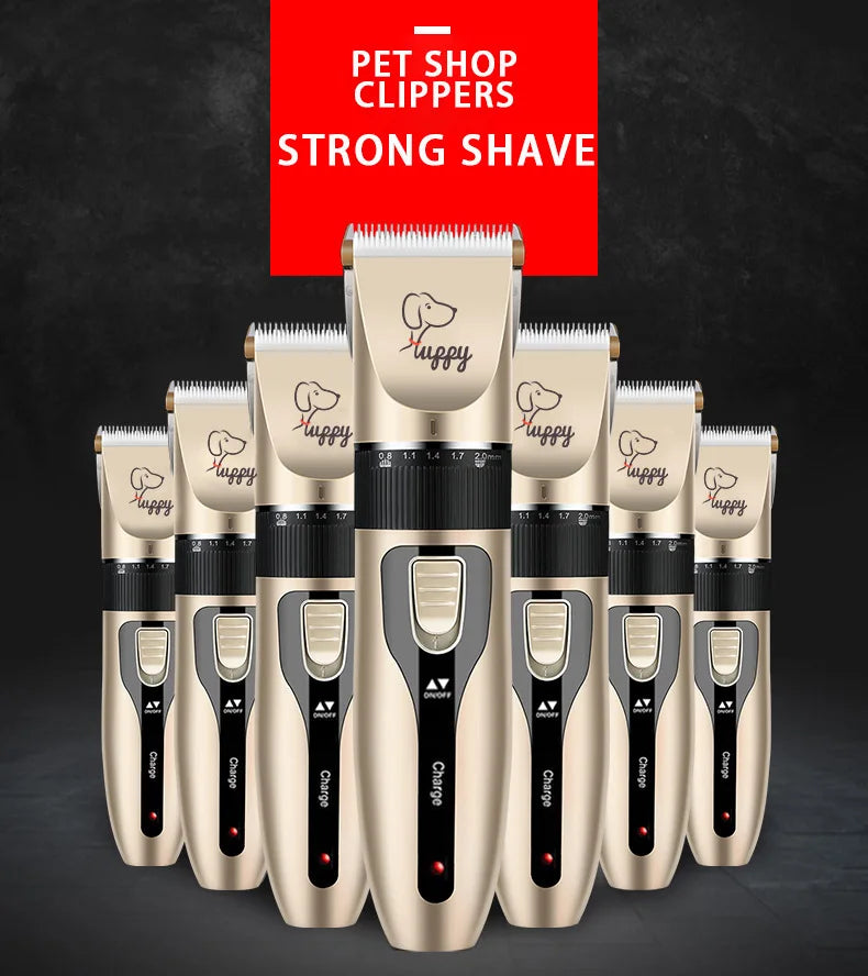 Rechargeable Pet Grooming Clipper Kit – Quiet, Cordless & Adjustable for Dogs and Cats