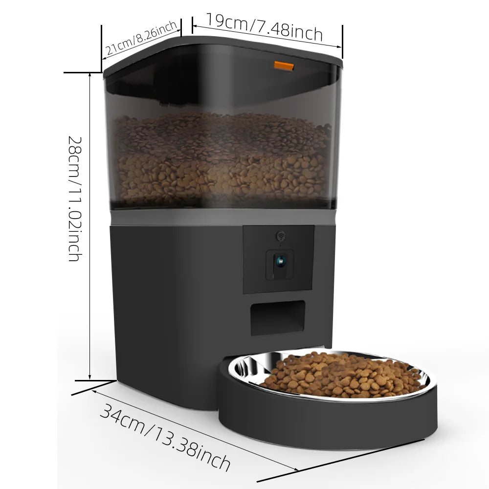 4L Automatic Pet Food Dispenser with Camera and App Control