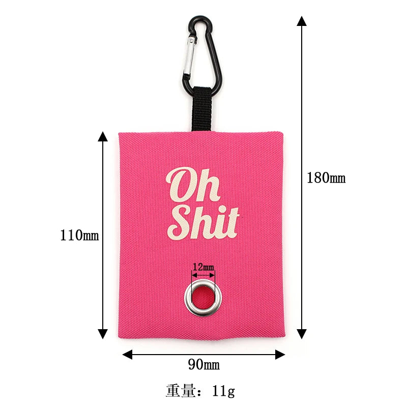 Pet Poop Bag Dispenser with "Oh Shit" Design