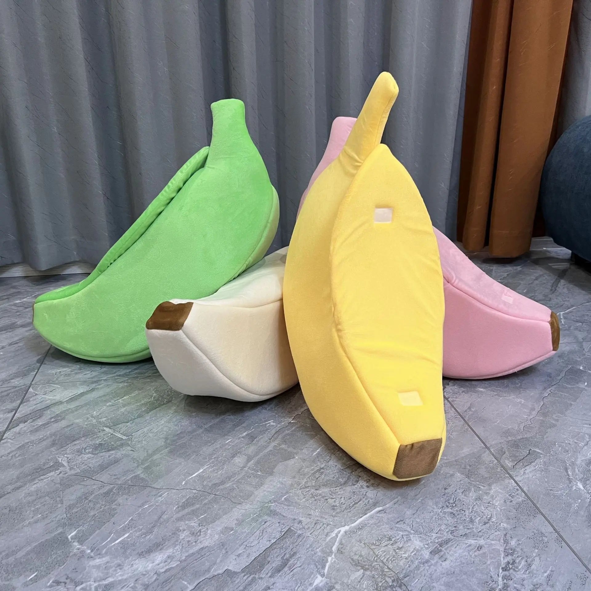 Cozy Banana Nest for Cats and Small Dogs