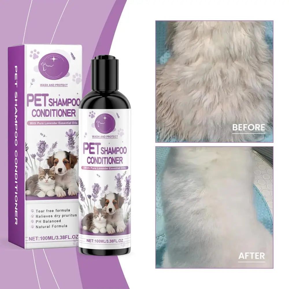 Natural Lavender Pet Shampoo & Conditioner – Gentle, Plant-Based, Moisturizing & Soothing