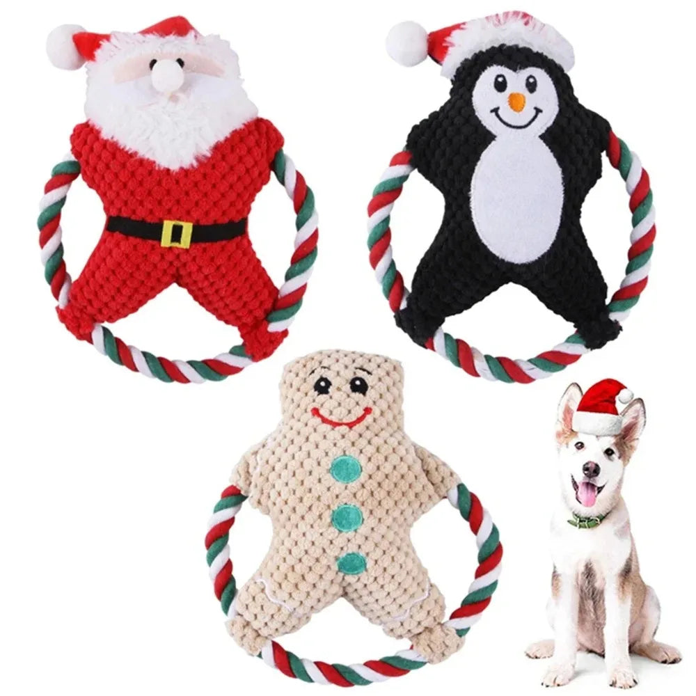 Christmas Plush Chew Toy for Dogs – Fun, Festive, and Interactive