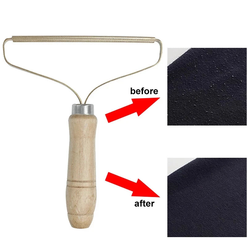 Portable Pet Hair & Lint Remover – Manual Brush for Clothes, Carpets & Upholstery