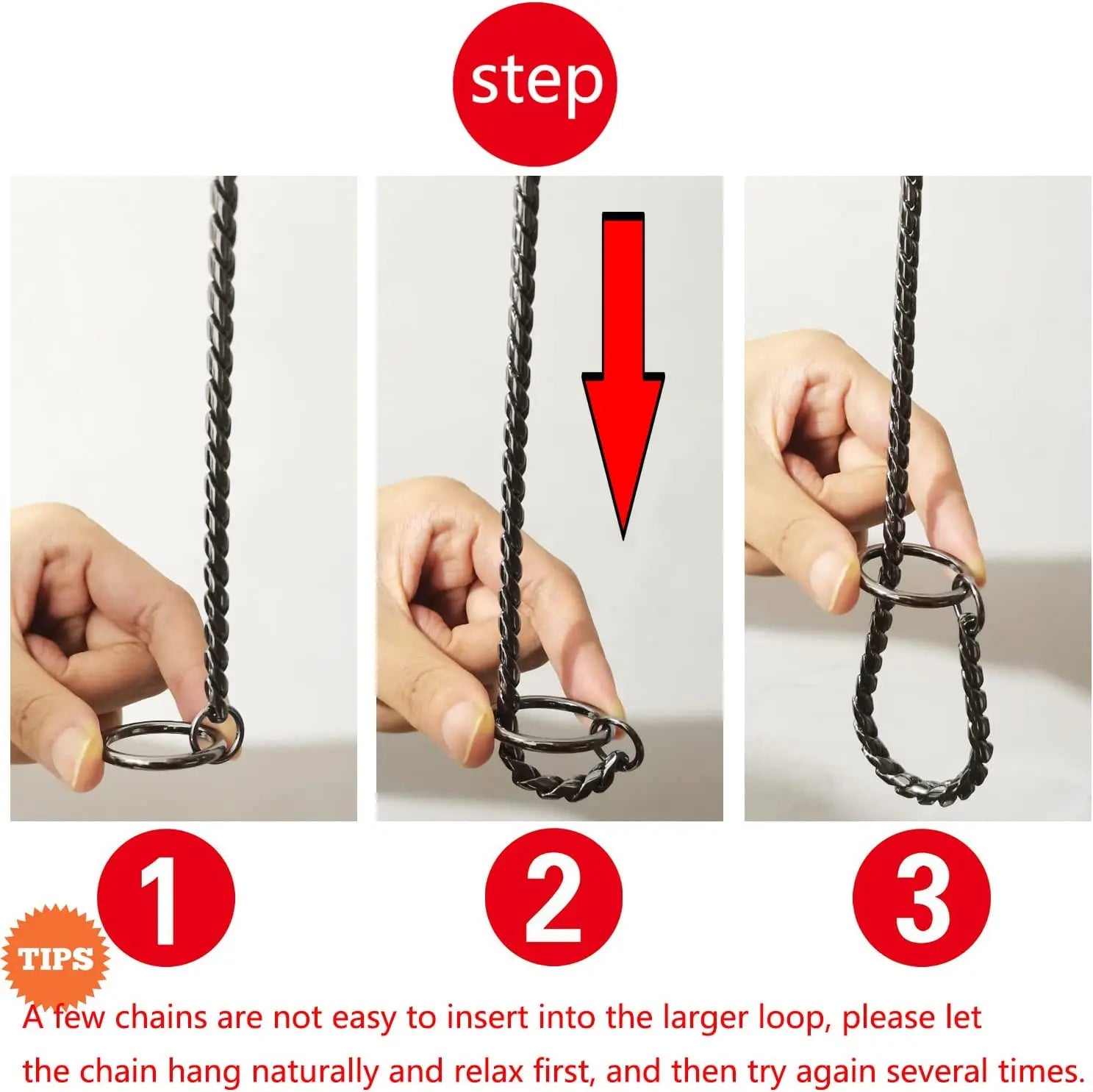 Heavy-Duty Dog Chain Collar – Stainless Steel Choke Slip Collar for Training & Control