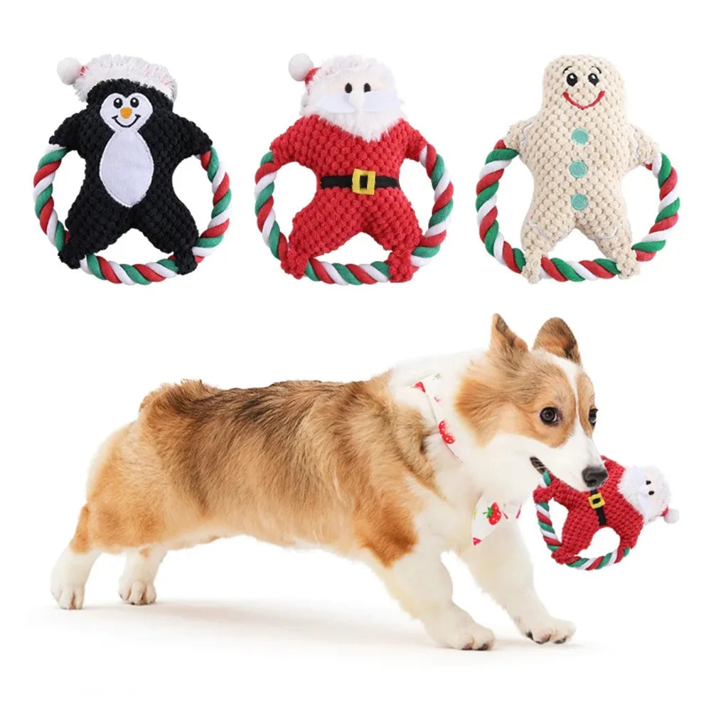 Christmas Plush Chew Toy for Dogs – Fun, Festive, and Interactive