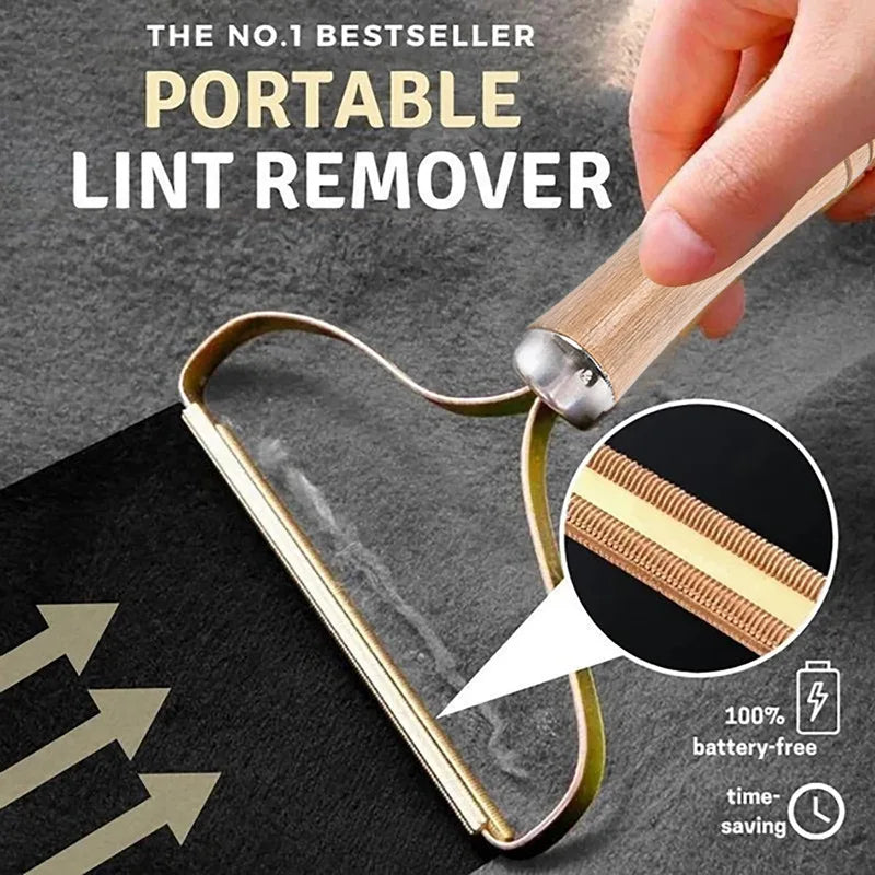 Portable Pet Hair & Lint Remover – Manual Brush for Clothes, Carpets & Upholstery