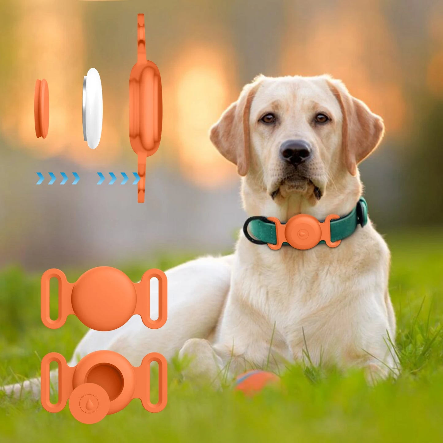 Durable Silicone Airtag Case for Pet Collars – Apple Airtag Compatible, Waterproof & Flexible Fit