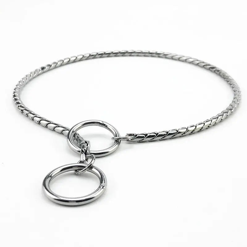 Heavy-Duty Dog Chain Collar – Stainless Steel Choke Slip Collar for Training & Control