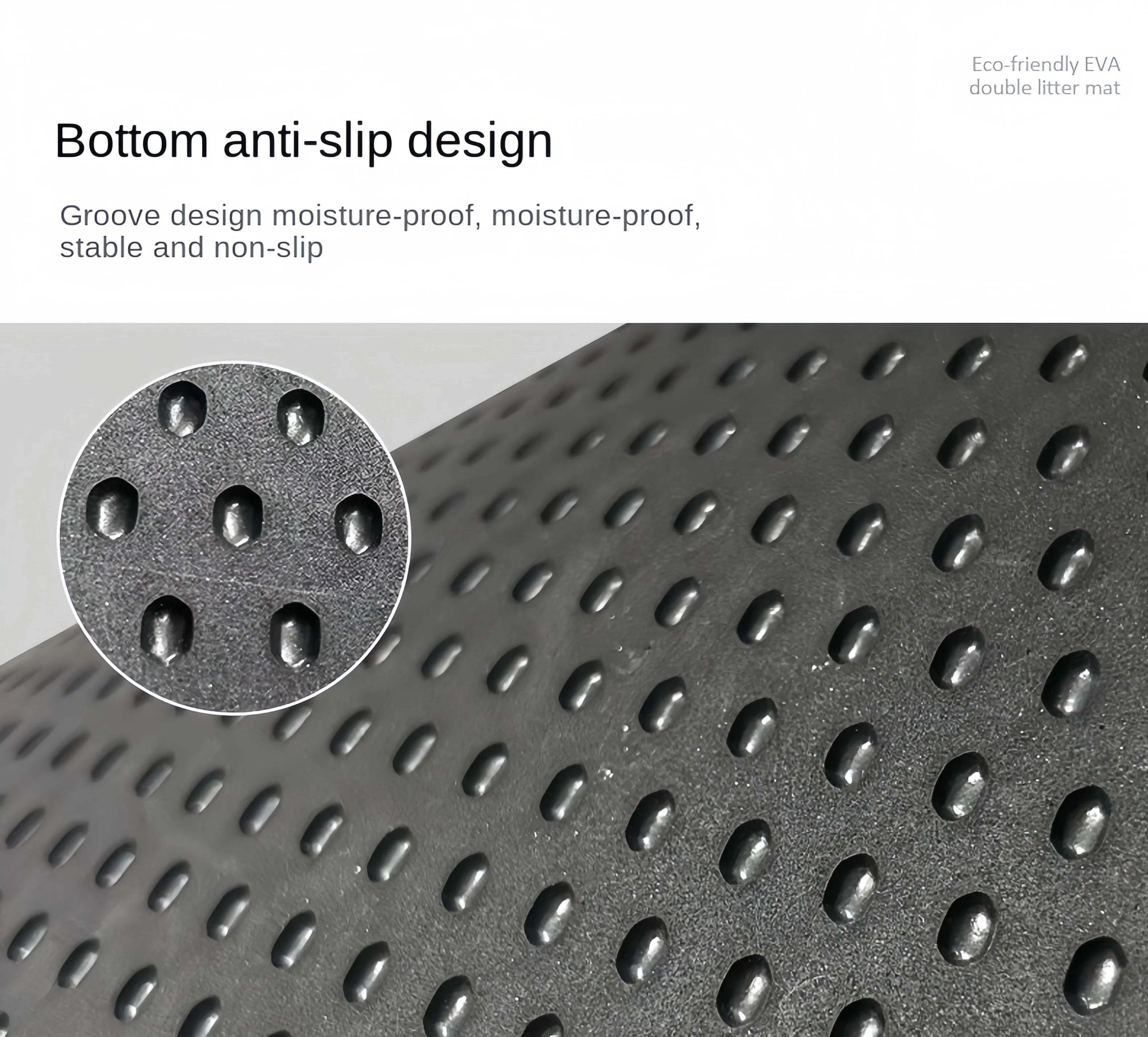 Waterproof EVA Cat Litter Mat – Double Layer, Non-Slip & Easy to Clean