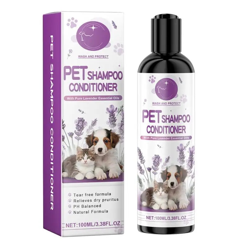 Natural Lavender Pet Shampoo & Conditioner – Gentle, Plant-Based, Moisturizing & Soothing