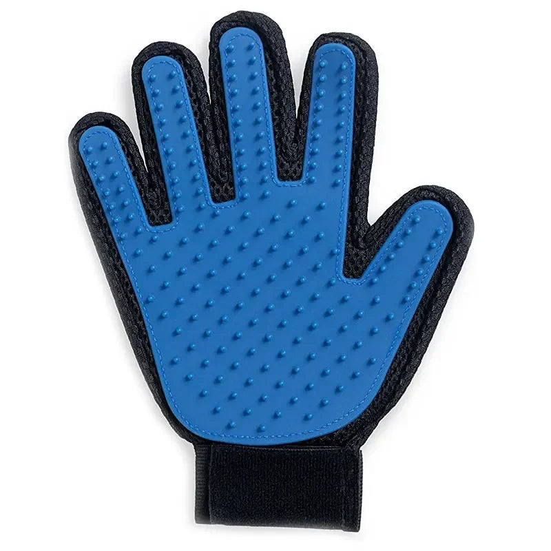 Silicone Pet Grooming Glove – Hair Removal & Bath Brush for Cats & Dogs