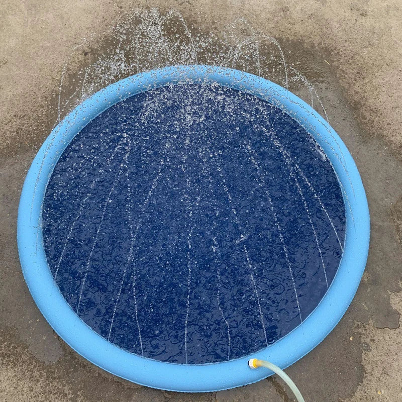 Interactive Summer Sprinkler Pad for Dogs – Inflatable Cooling Water Mat for Outdoor Fun