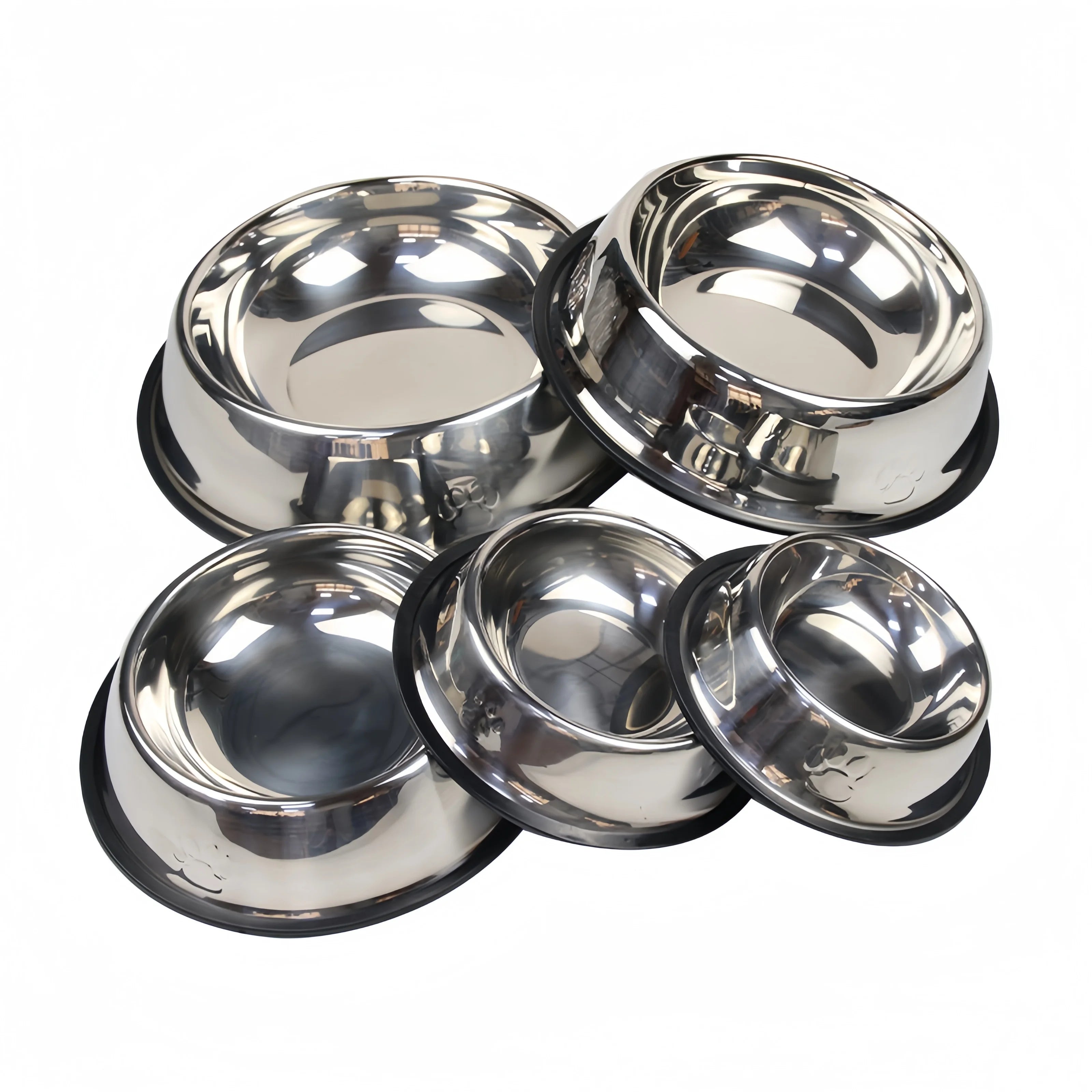 Durable Stainless Steel Pet Bowl – Non-Slip, Easy to Clean, & Bite-Resistant