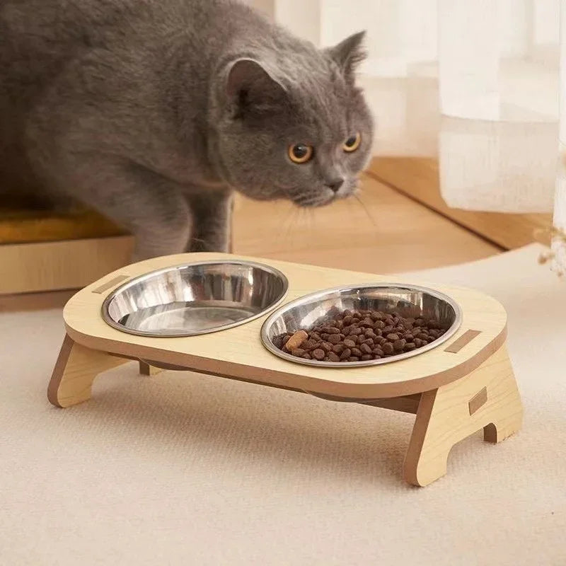 Elevated Pet Bowl – Single or Double Raised Feeder for Comfortable Eating