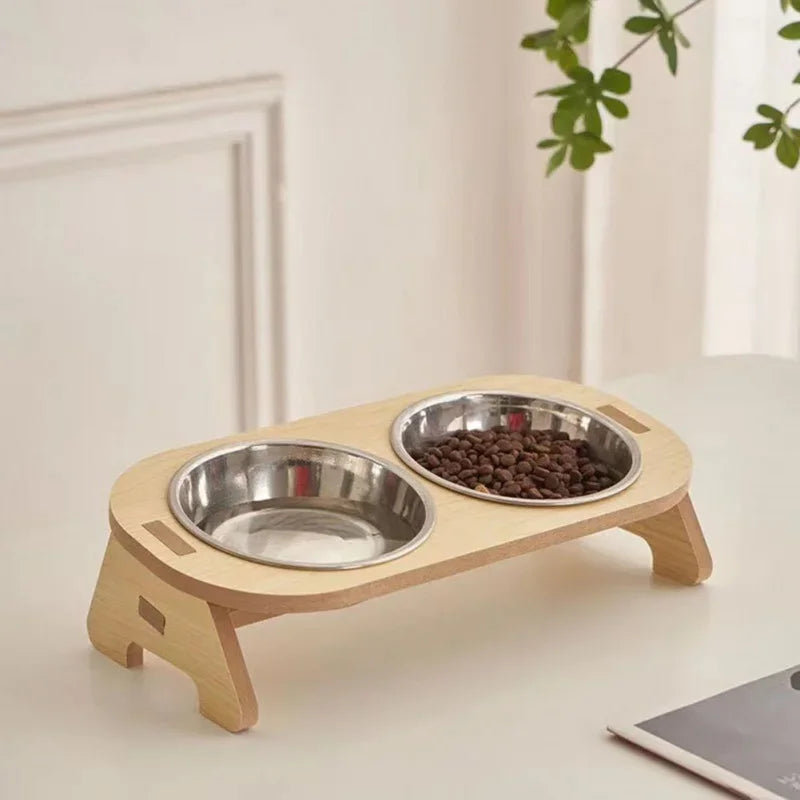 Elevated Pet Bowl – Single or Double Raised Feeder for Comfortable Eating