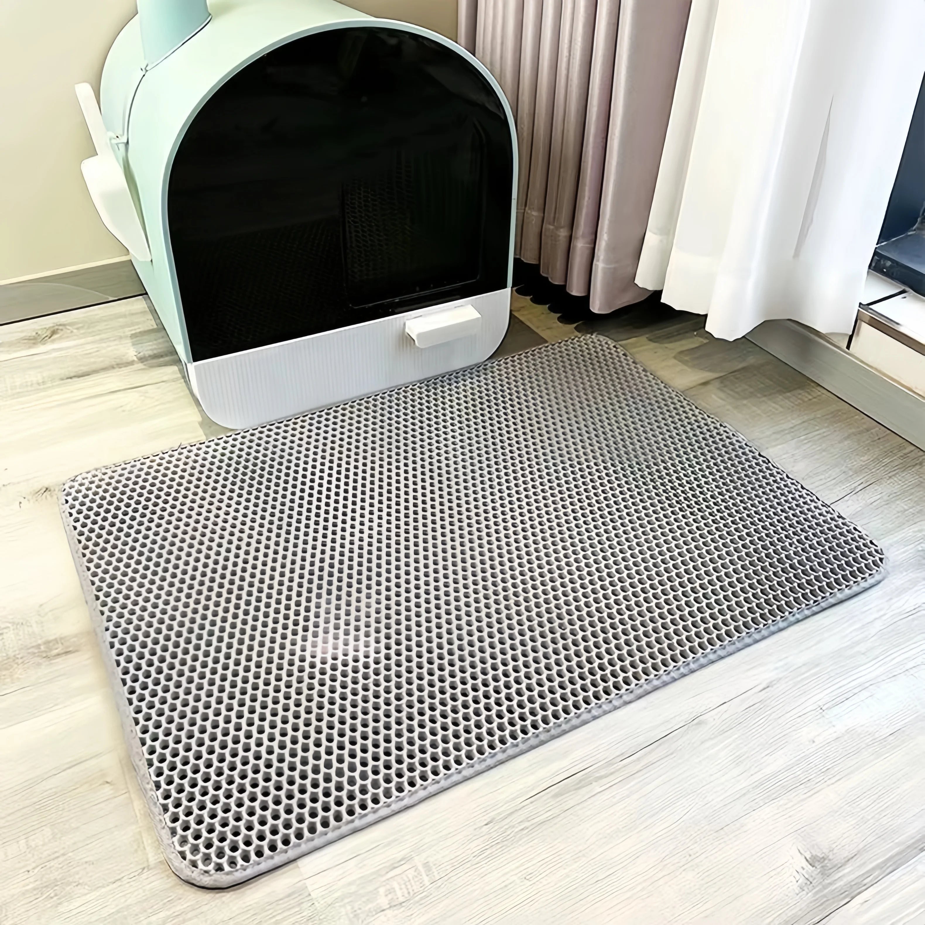 Waterproof EVA Cat Litter Mat – Double Layer, Non-Slip & Easy to Clean