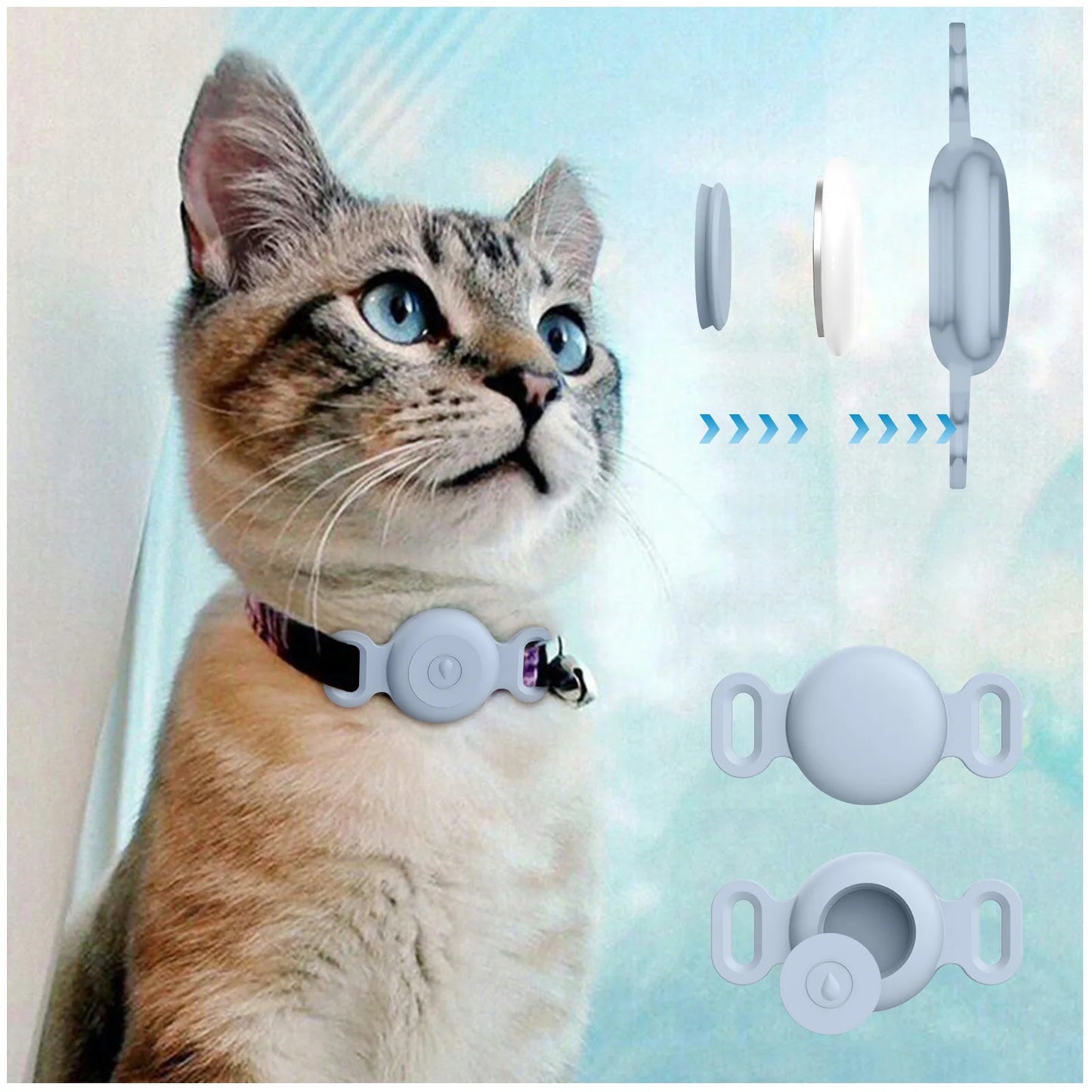 Durable Silicone Airtag Case for Pet Collars – Apple Airtag Compatible, Waterproof & Flexible Fit