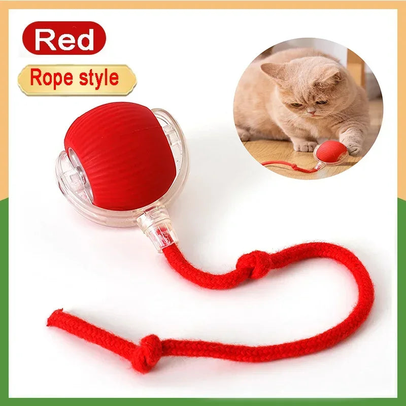 Rechargeable Interactive Rolling Ball for Cats & Dogs – Smart Motion, Quiet Play, and Simulated Tail