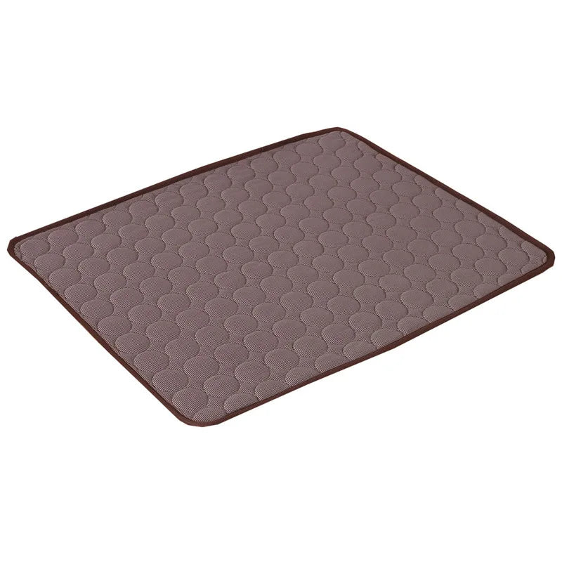 Self-Cooling Dog Mat for Summer – Washable Ice Silk Pad for Dogs