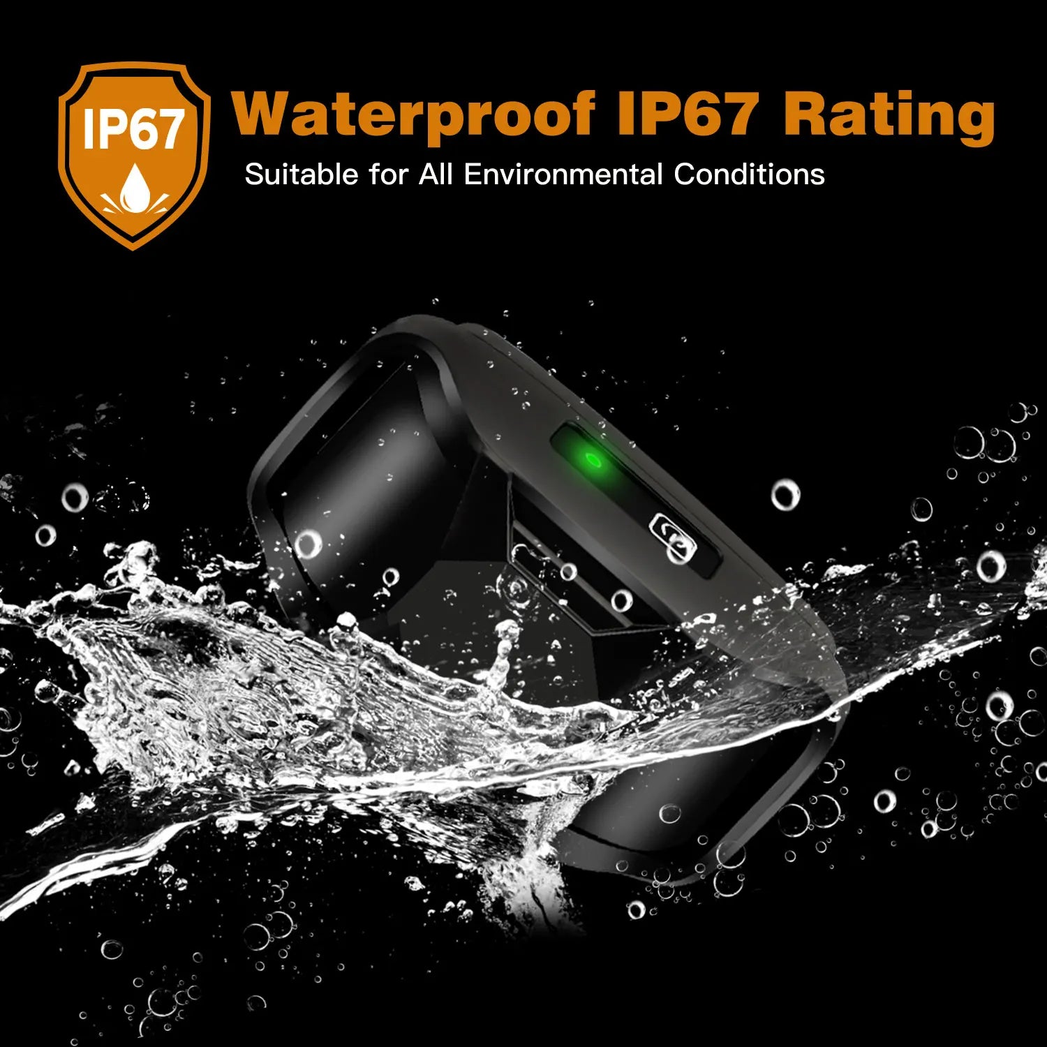 3300FT waterproof rechargeable dog training collar with remote, featuring beep, vibration, and shock modes for small, medium, and large dogs.