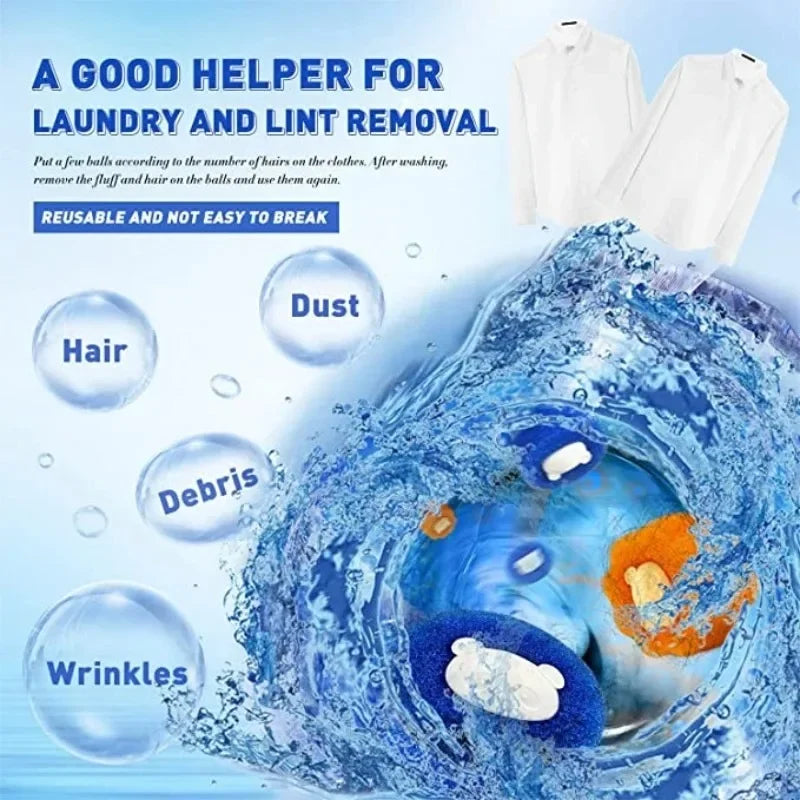Reusable Pet Hair Remover Laundry Balls – Effective Fur & Lint Catcher for Washing Machines