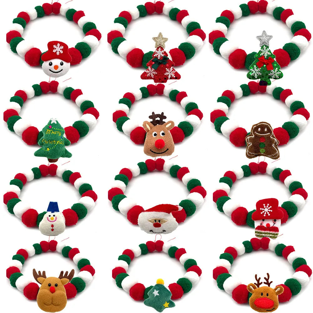 12-Piece Christmas Pet Bow Tie Set – Festive and Stylish Accessories