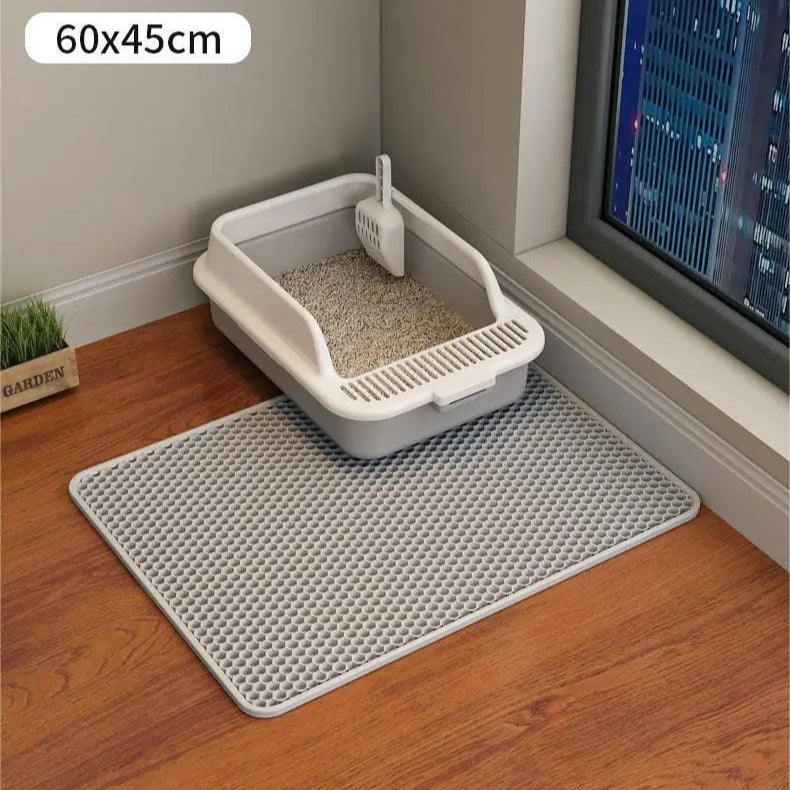 Waterproof EVA Cat Litter Mat – Double Layer, Non-Slip &amp; Easy to Clean
