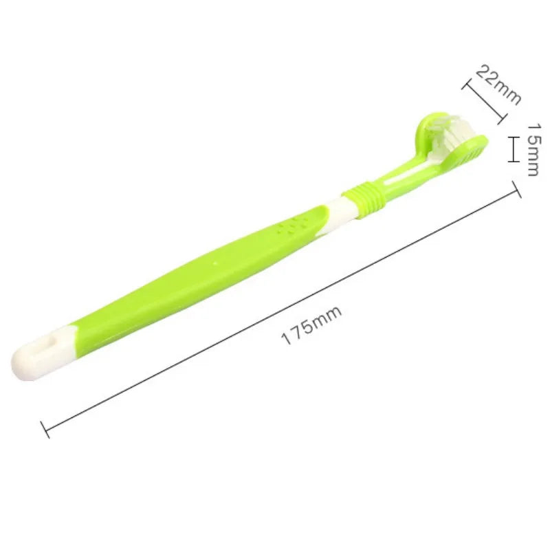 Three-Sided Pet Toothbrush for Complete Oral Care – Gentle and Effective
