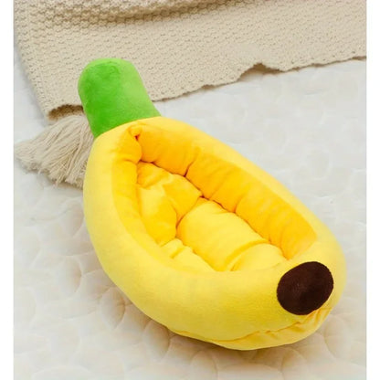 Cute & Cozy Banana Pet Bed for Cats and Small Dogs – Soft, Fun, and Washable