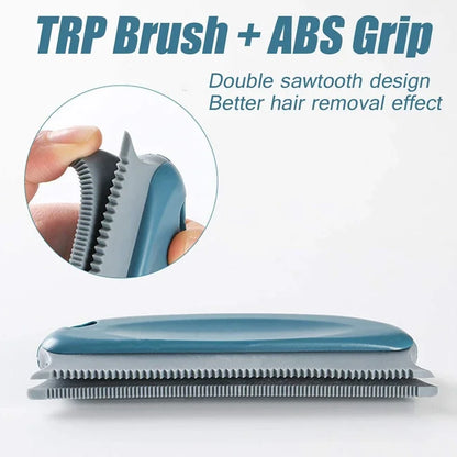 Portable Manual Lint Hair Remover Brush – Double Serrated Design for Pet Hair & Dust Removal