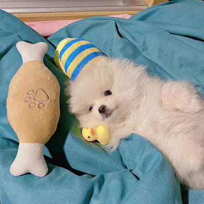 Soft Squeaky Dog Toy – Durable, Bite-Resistant, &amp; Perfect for Small Pets