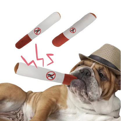 Squeaky Cigar Plush Toy for Dogs – Fun &amp; Chew-Resistant
